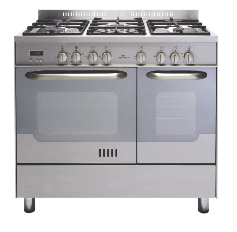 New World Dual Fuel Range Cooker 90DFDO Stainless Steel (W) 90cm