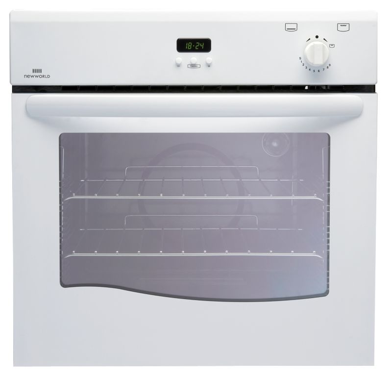 New World Built In Gas Single Oven NW60G White (W) 60cm