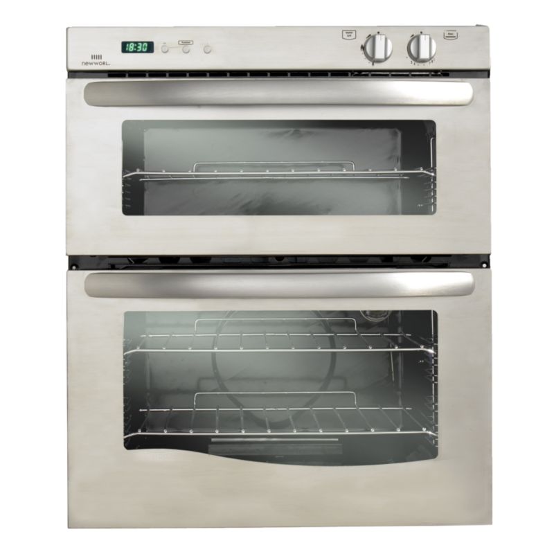 New World Built Under Gas Single Oven & Grill NW70G Satin Steel (W)70cm