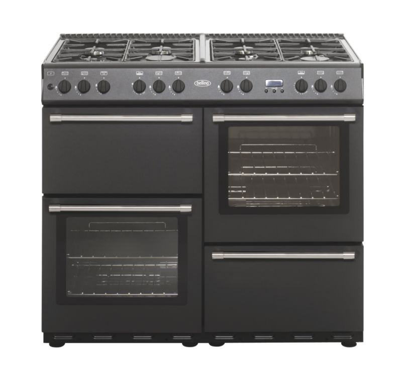 Belling Gas Country Classic Range Cooker Anthracite 100cm 100G
