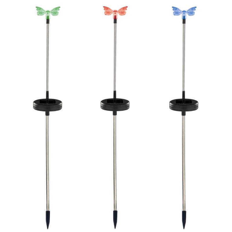 Flight 3Pk Colour Changing Solar Butterflies