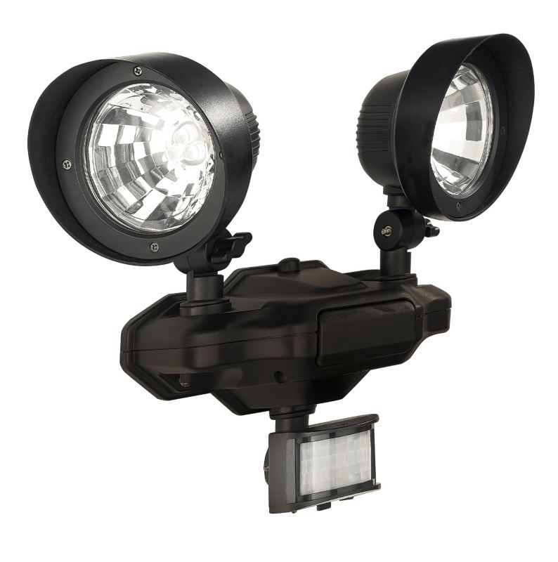 The Fine Lighting Company Sentry Twin Head Solar Sensor Light Black