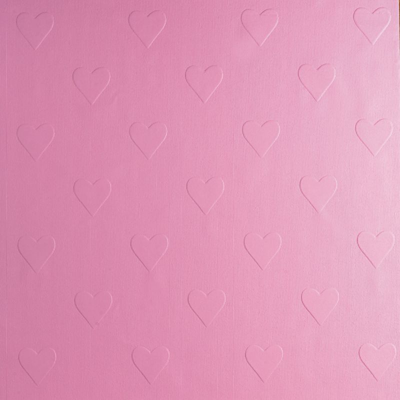 Hearts Wallcovering - Pink