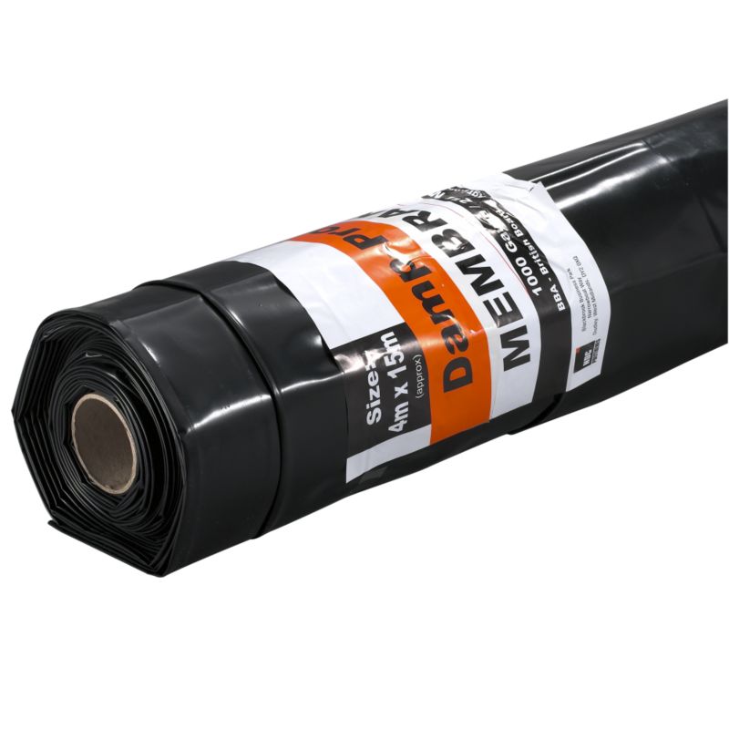 NDC Damp Proof Membrane Black 1000 Gauge 4m x 15m