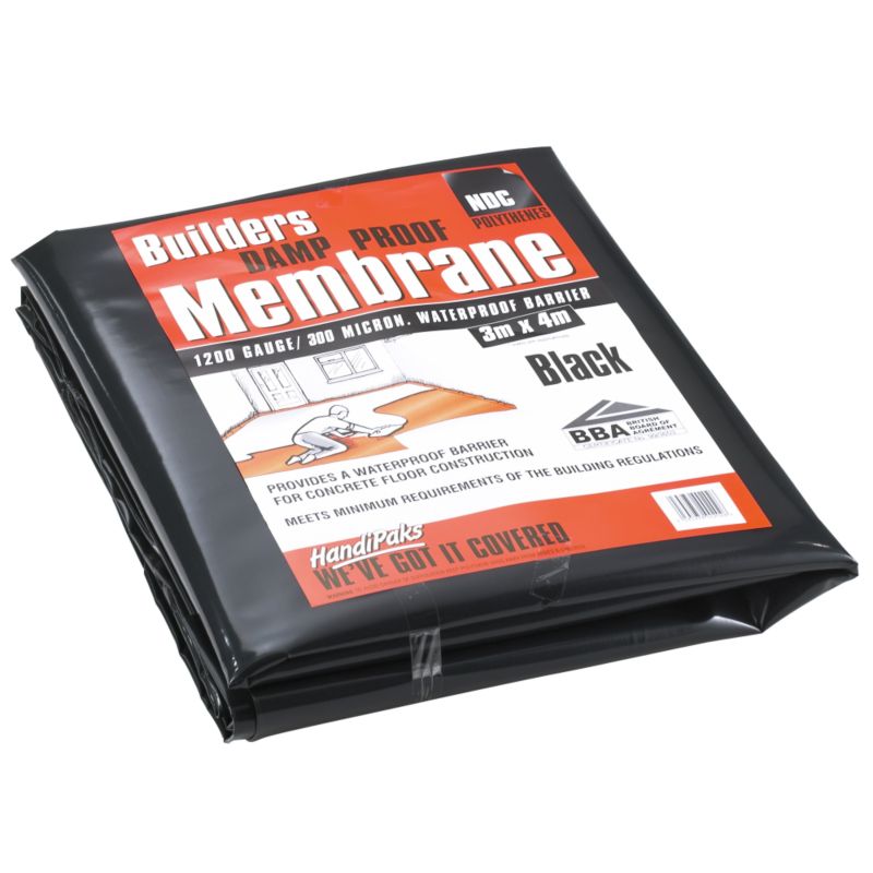 NDC Damp Proof Membrane Black 1200 Gauge 3m x 4m