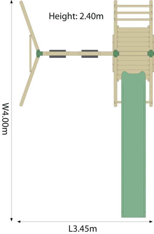 Alternative image for Plum� Chacma� Wooden Garden Swing Set