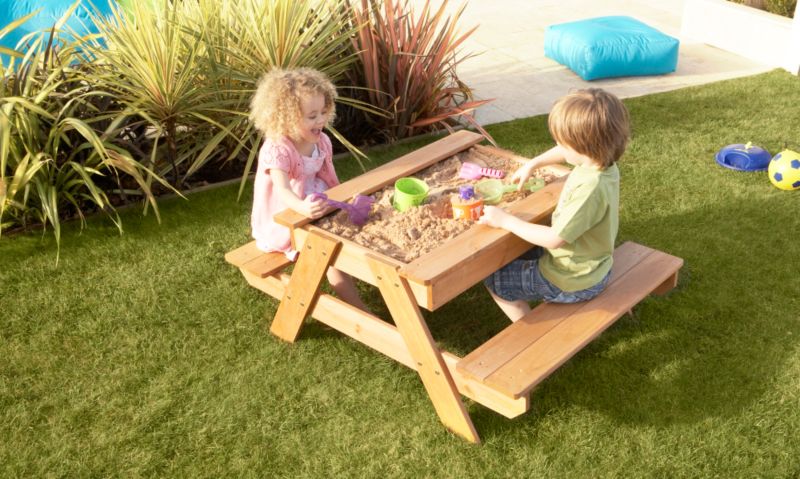 Plum Products Outdoor Wooden Sand amp Picnic Table