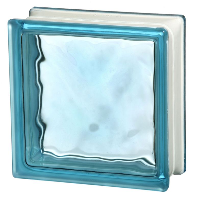 Shackerley Flemish Glass Block Azure Pack of 10 (H)190 x (W)190mm