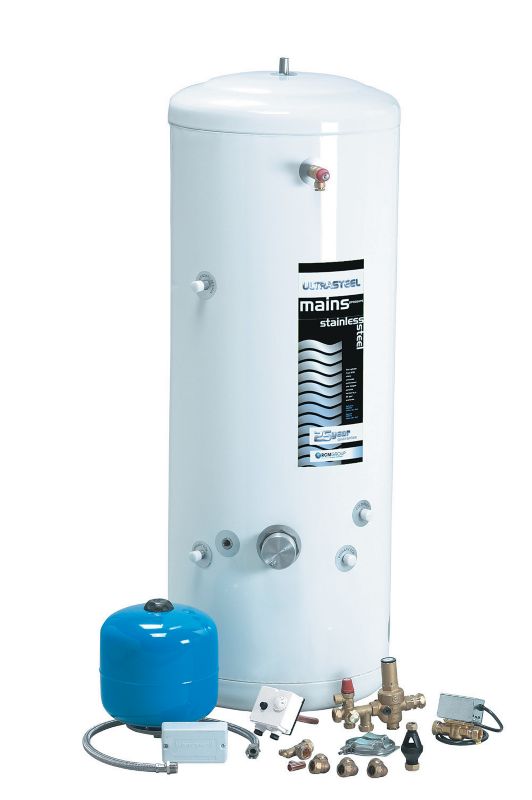 Copperform Indirect Unvented Mains Pressure Hot Water Cylinder 210 Litre White