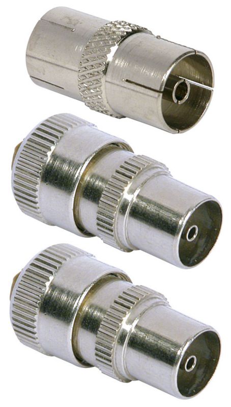Philex TVFM Coaxial Connector Kit Nickel Effect Plated