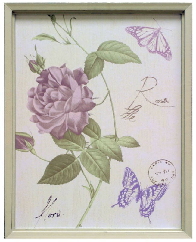 Framed Canvas Botanical Flowers 360 Pink 40 x 50cm