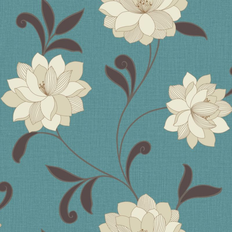 Arthouse Vintage Valencia Wallpaper Teal 10m