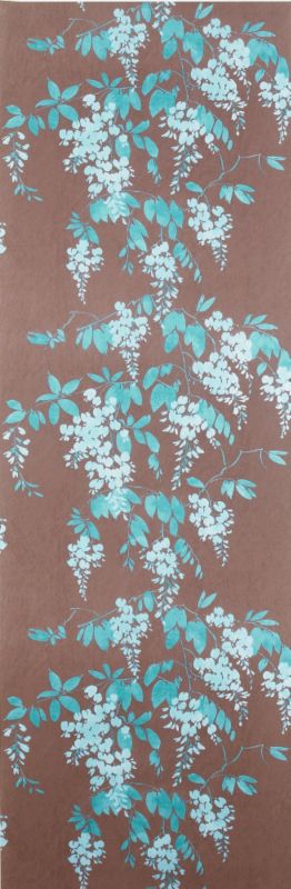 Eco Wisteria Wallpaper Teal 10m