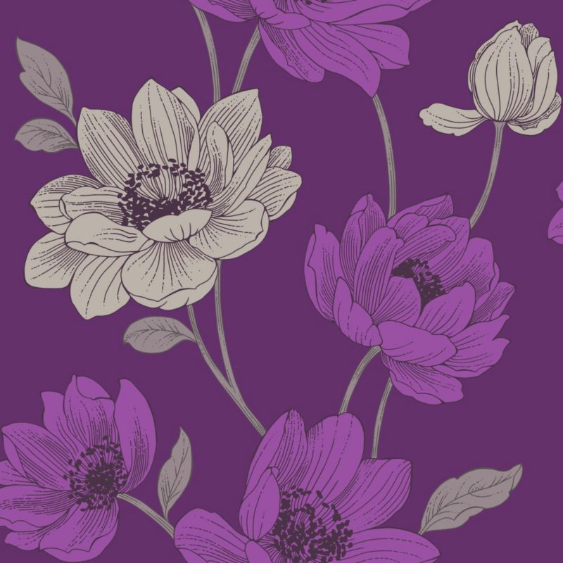 Sophie Conran Bohemia Wallpaper Plum 10m