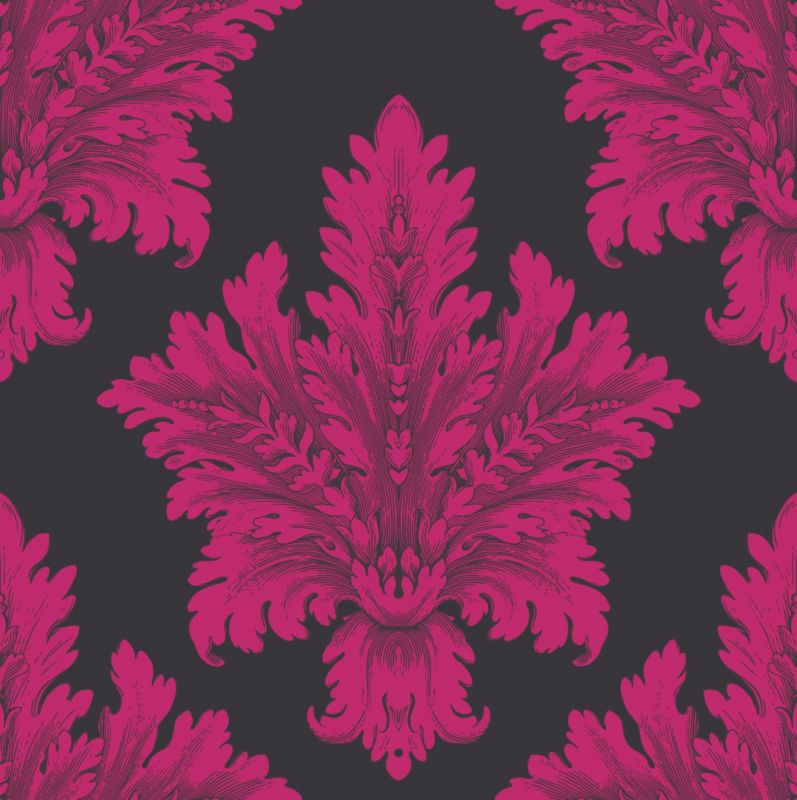 Sophie Conran Chartwell Wallpaper Black amp Pink 10m