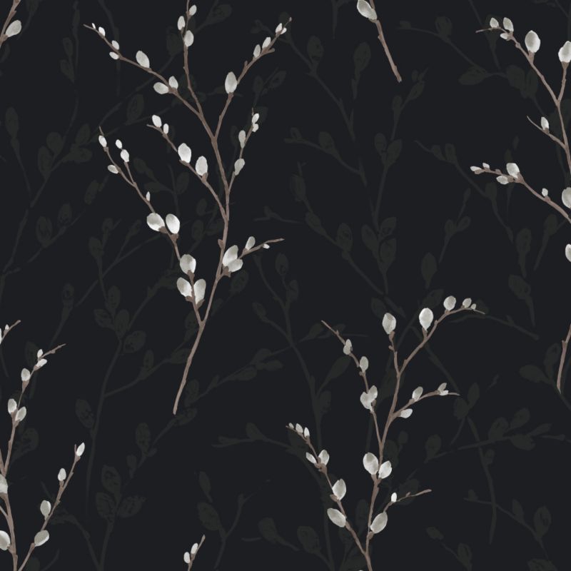 Arthouse Eco Willow Wallpaper Black 10m