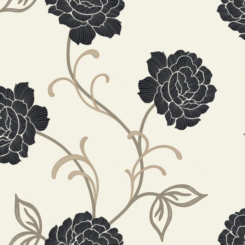 Arthouse Opera Lauren Wallpaper Black and White 10m