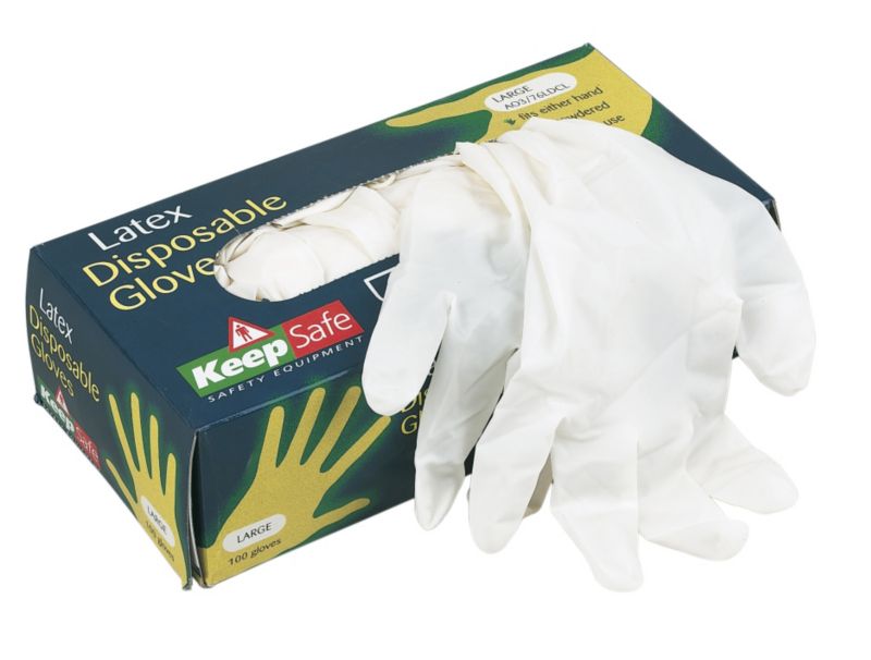 Clean Grip Disposable Latex Gloves L 100 pack