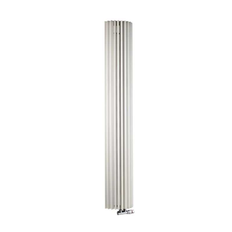 Jaga Iguana Circo Wall Vertical Decorative Radiator White (H)1800 x (W)278 x (D)140mm