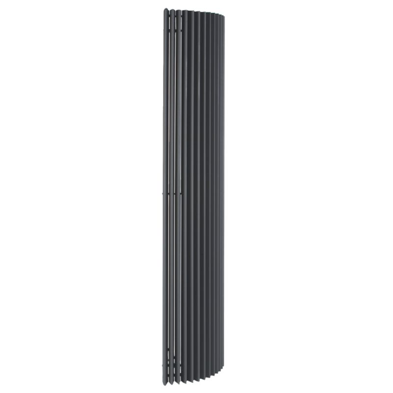 Jaga Iguana Circo Corner Vertical Decorative Radiator Sandblast Grey W270 times H1800mm