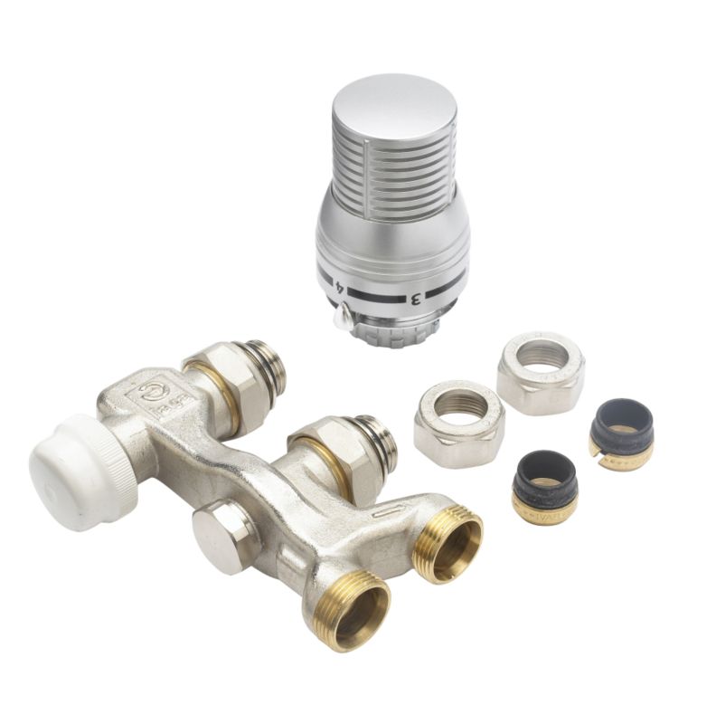 Jaga Knockonwood Provalve Straight Thermostatic Radiator Valve Connection Set