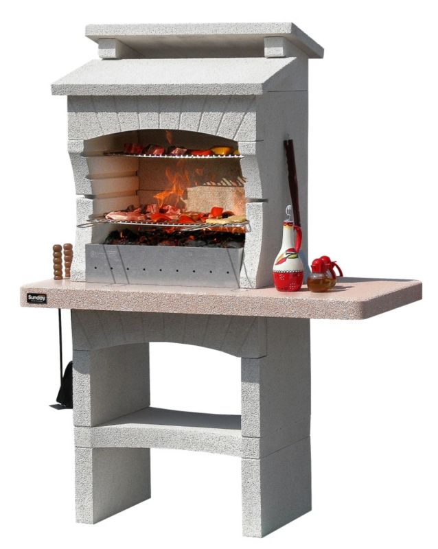 Sunday Sahara LX Crystal Pre Cast Charcoal Masonry Barbecue