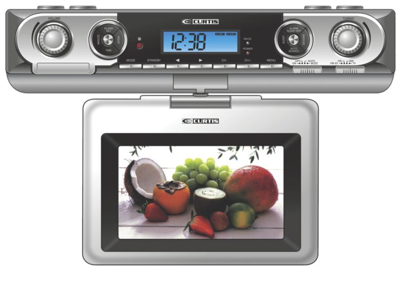 Curtis Under Counter 7 Inch TV KCR2610UK Silver Effect
