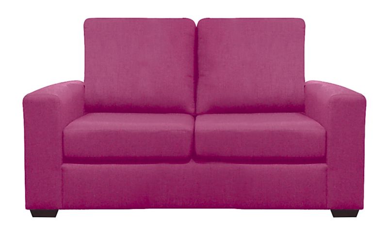 Ruby 2 Seater Sofa Pink Plain Weave