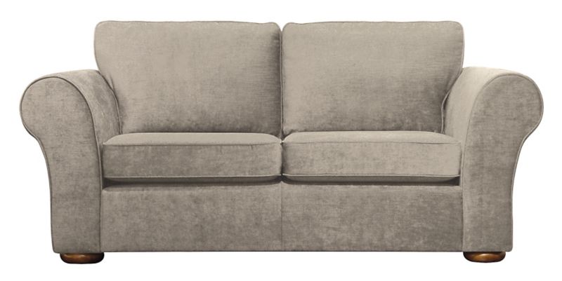 Amelia Large 2 Seater Sofa Stone Glamour Velvet