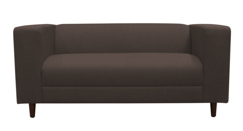 Lily Large 2 Seater Sofa Chocolate Plain Weave