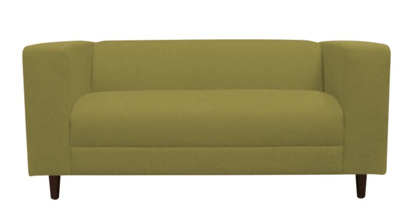 Lily Large 2 Seater Sofa Olive Plain Weave