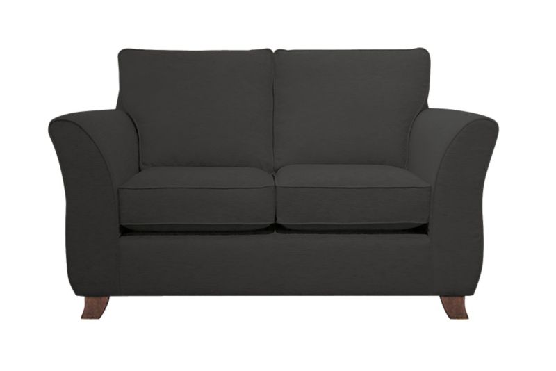 Ella 2 Seater Sofa Charcoal Plain Weave