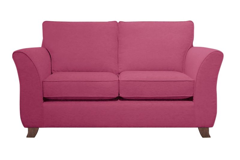 Ella Large 2 Seater Sofa Pink Plain Weave