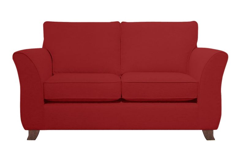 Ella Large 2 Seater Sofa Red Plain Weave