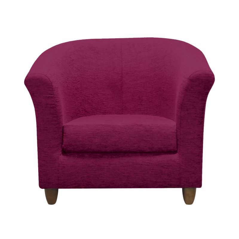 Tub Chair Plum Glamour Velvet