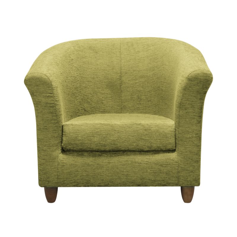 Tub Chair Olive Plain Weave