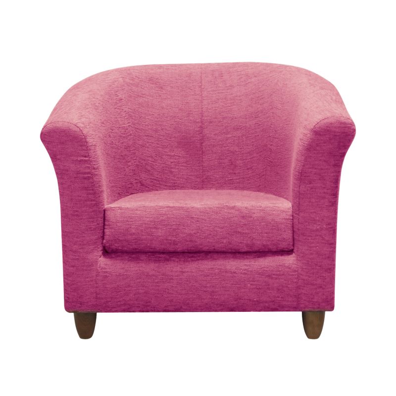Tub Chair Pink Plain Weave