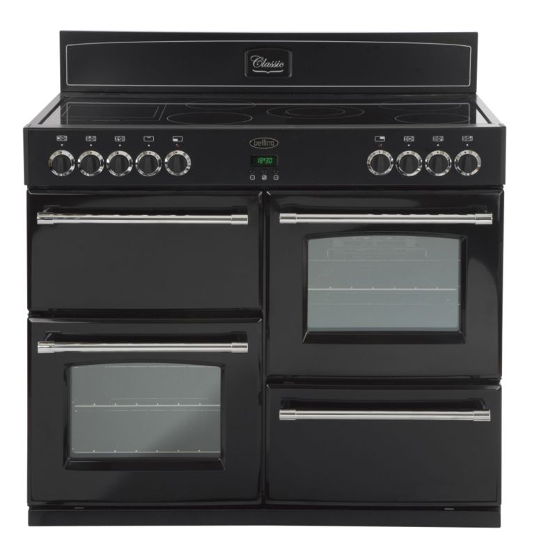 Belling 100cm Electric Classic Range Cooker Black 1000E