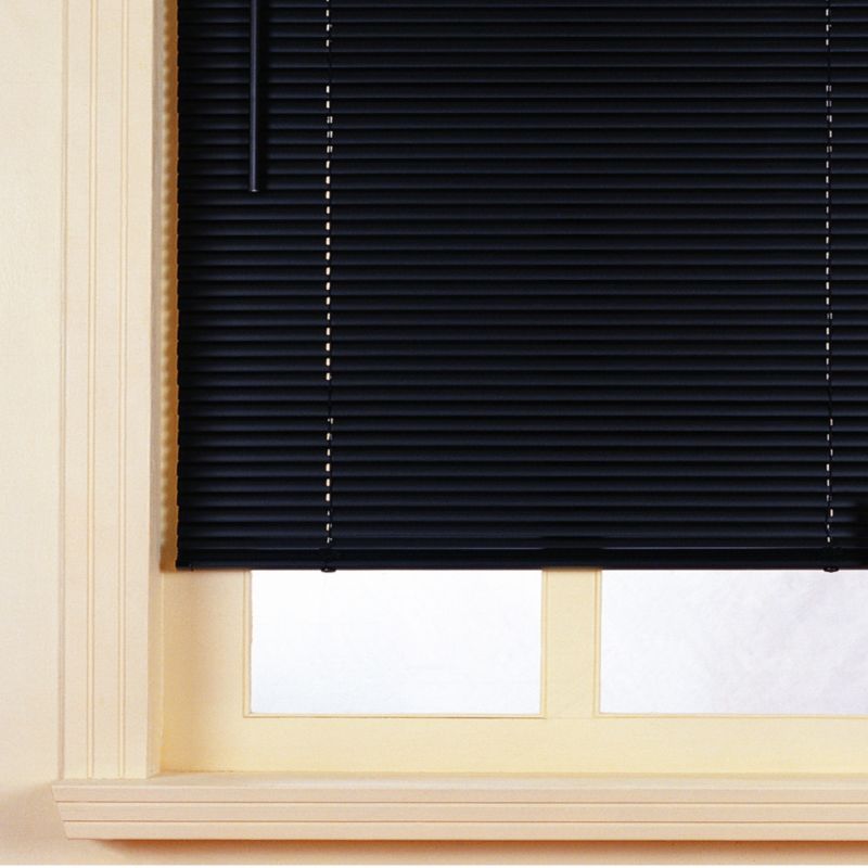 Colours Concordi PVC Black Venetian Blind 25mm (180x180cm)