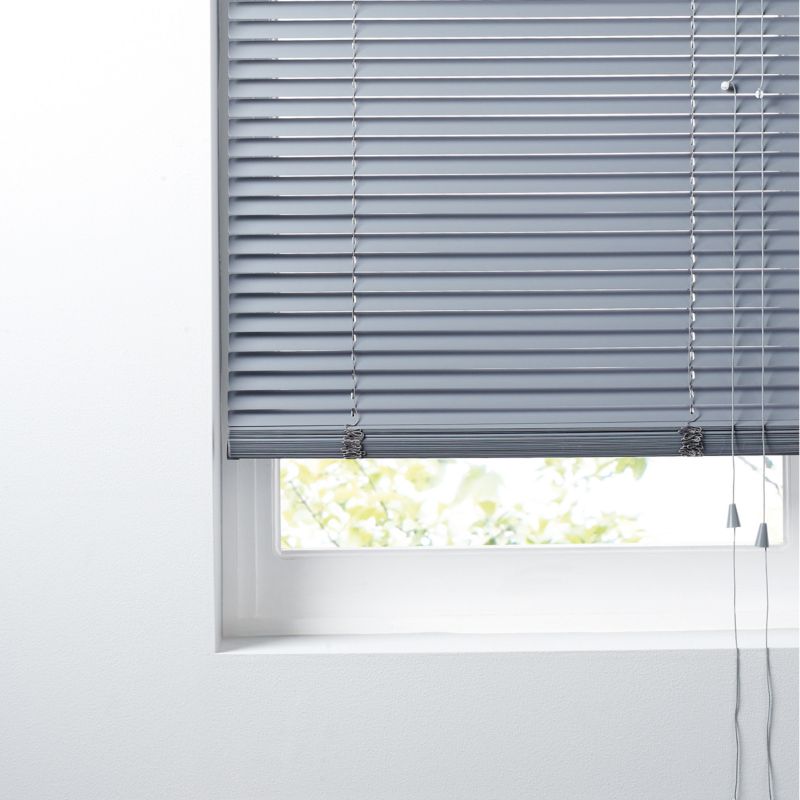 Colours Concordi PVC Grey Venetian Blind 25mm (60x180cm)