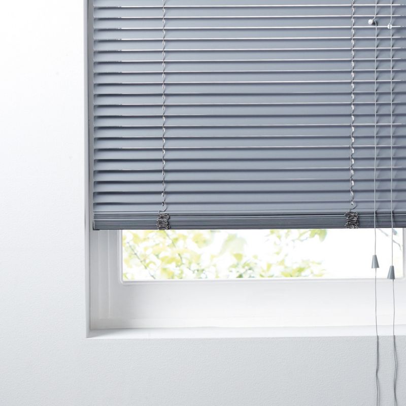 Colours Concordi PVC Grey Venetian Blind 25mm (180x180cm)