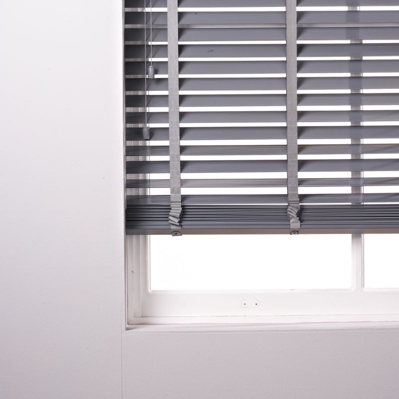 Silvia 50mm Wide Slat PVC Venetian Blind in Grey