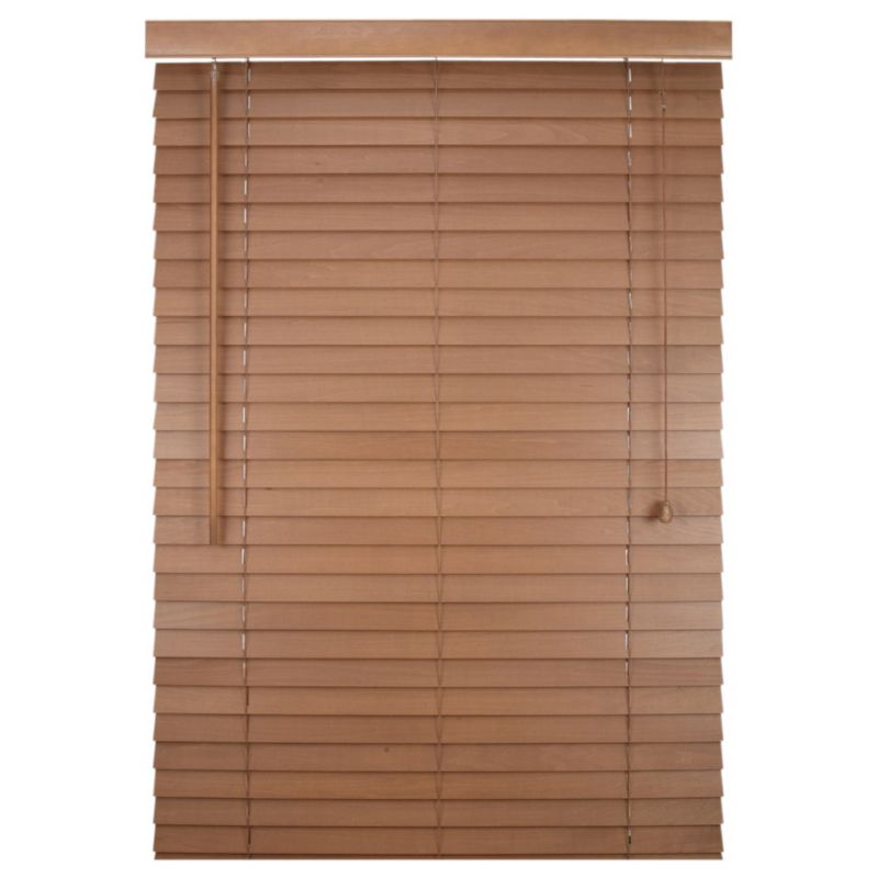 Colours Marco Wooden Venetian Blind 50mm in Mid Brown