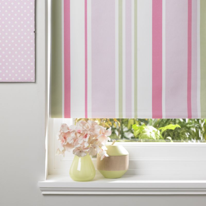 Keel Kids Pink Roller Blind Girly Stripe