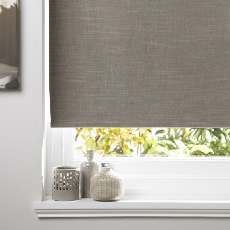 Colours Taku Black Out Linen Effect Seine Roller Blind