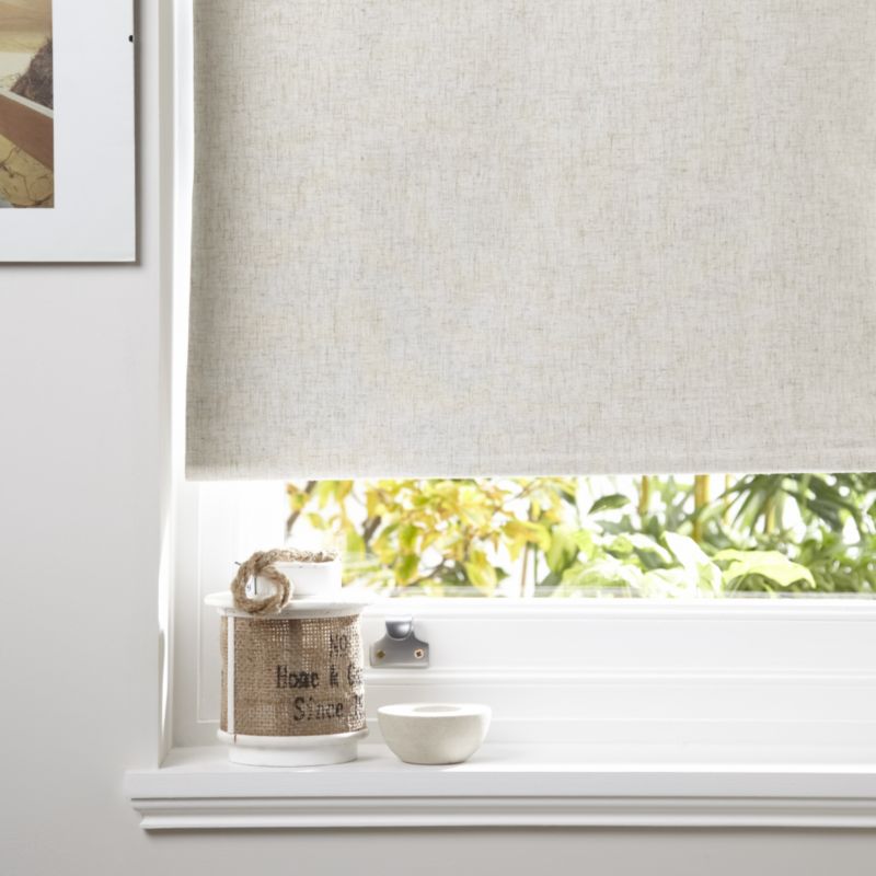 Colours Taku Black Out Linen Effect Roller Blind in Ecru