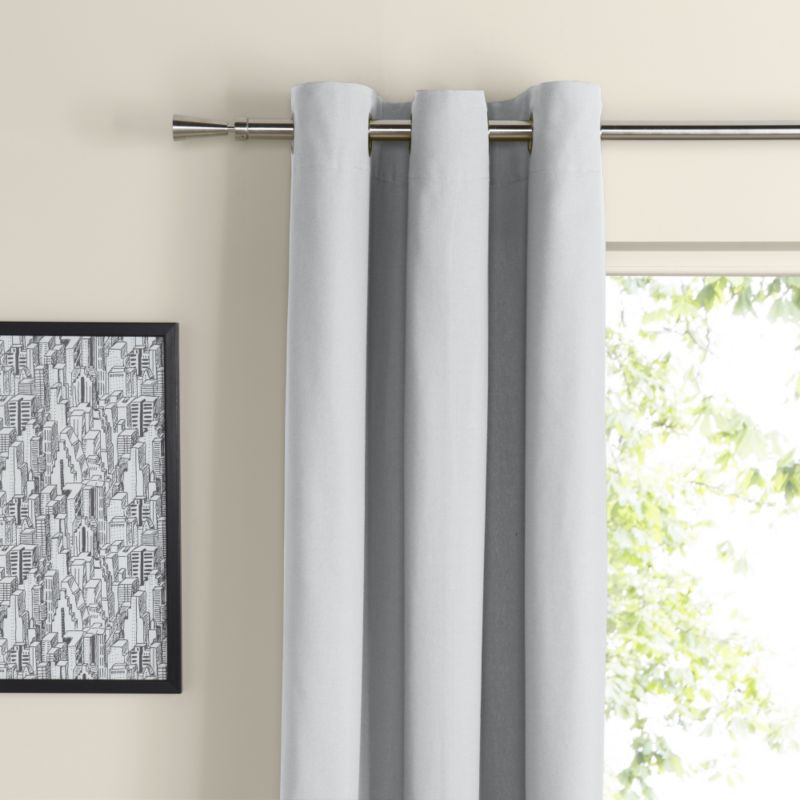 Zen Ecru Eyelet Curtains, 117 x 137cm