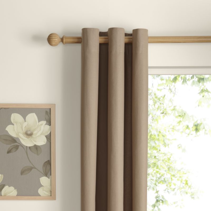 Zen Eyelet Unlined Cotton Curtains in Seine