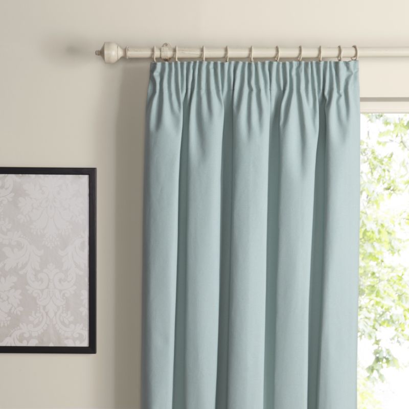 Colours Pencil Pleat Lined Cotton Curtains in Oural