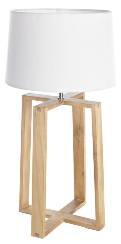 Colours Mendel Wooden Base Table Lamp